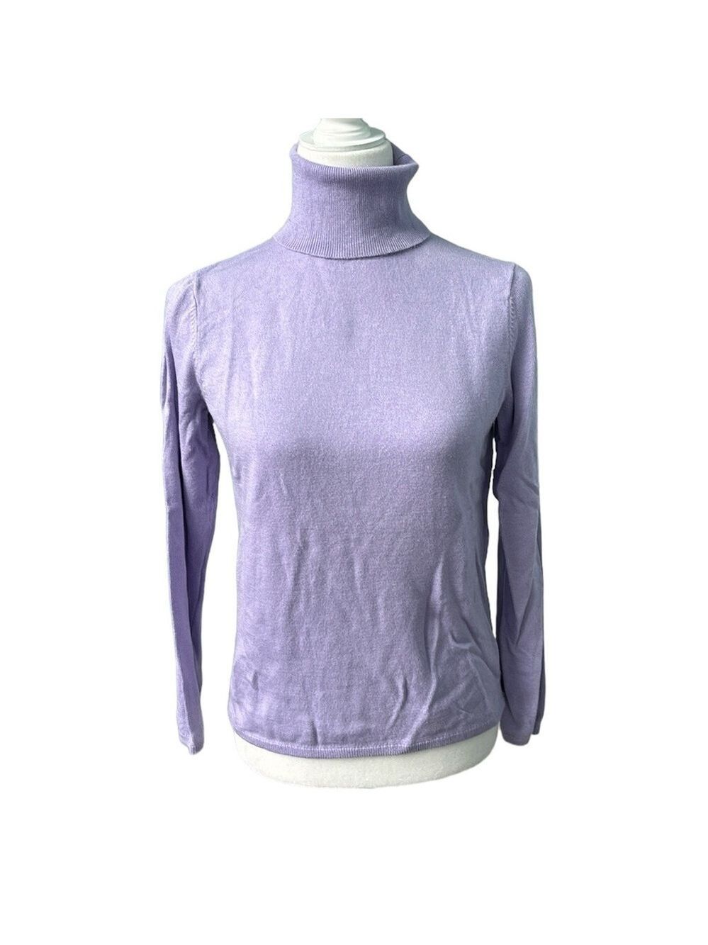 Ann Taylor Lilac Turtleneck Long Sleeve Sweater Size Medium Petite